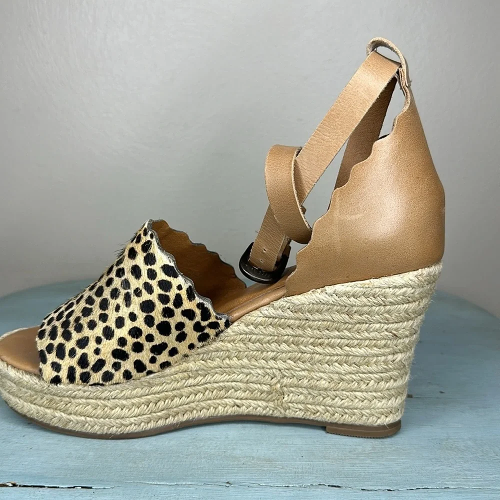 Matisse Roma Women’s Cheetah Print Espadrille Sandals Size 8